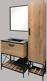 Comforty Тумба с раковиной Бредфорд 75 дуб темный – фотография-9